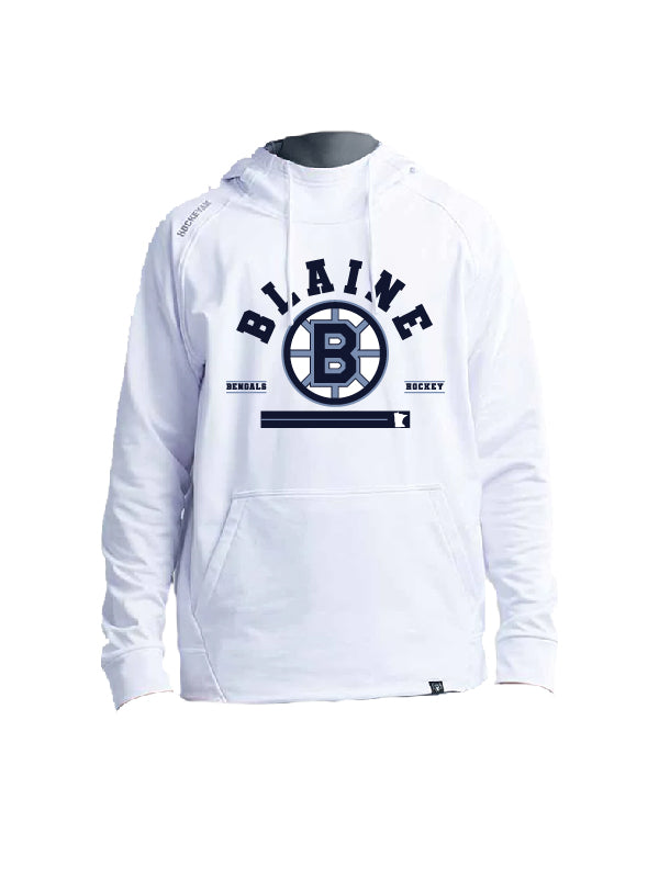 Blaine - White Hockeyak Playmaker Hooded Sweatshirt