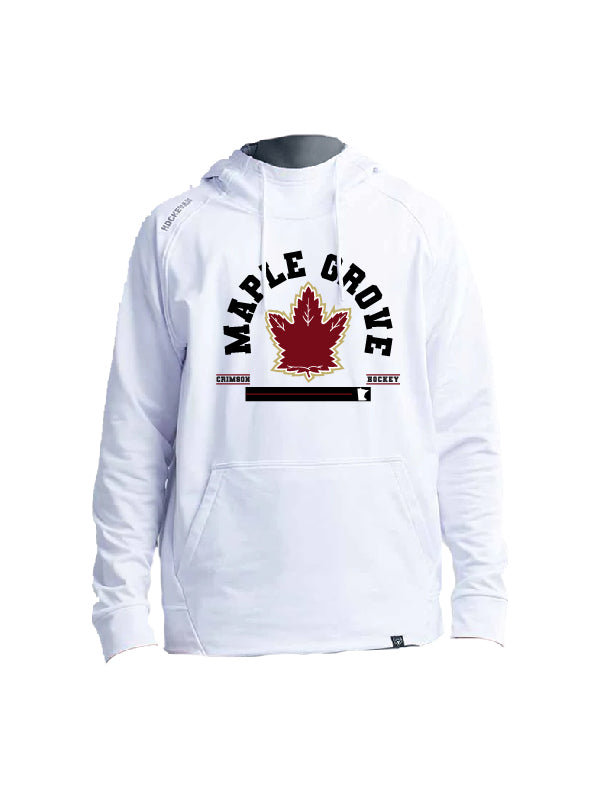 Maple Grove Wht Hockeyak Playmaker Hooded Sweatshirt