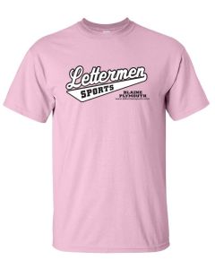 Classic Lettermen Tee, Light Pink