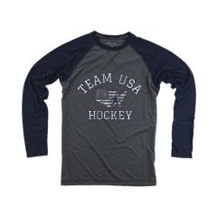 USA Hockey Reverse Stitch Long Sleeve Graphic Tee