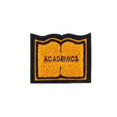 Fridley Athletic Gold Academic Book Chenille Award Symbol