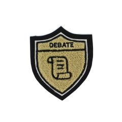 Andover Debate Shield Chenille Award Symbol