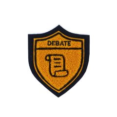 Breck Debate Shield Chenille Award Symbol