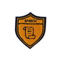 Mahtomedi Speech Shield Chenille Award Symbol
