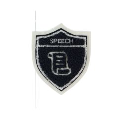 St. Francis Speech Shield Chenille Award Symbol