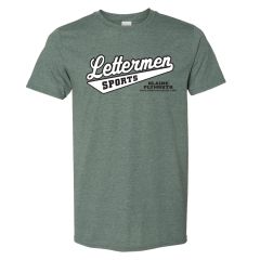 Classic Lettermen Tee, Heather Forest