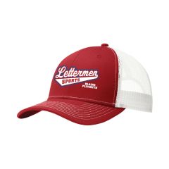 112 Lettermen Sports Cap, Red/White